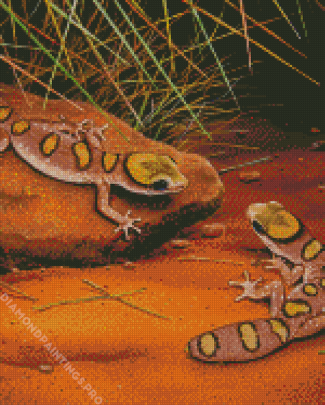 Desert Gecko Reptiles Diamond Painting