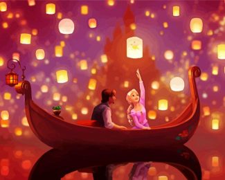 Disney Tangled Lanterns Diamond Painting