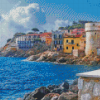Isola Del Giglio Buildings By The Sea Diamond Painting