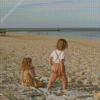 Kids On Beach Art Diamond Painting