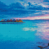 Lake Balaton Sunset Landscape Diamond Painting