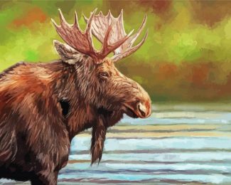 Moose Head Animal Art Diamond Painting
