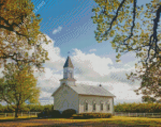 Old Country Church Diamond Painting