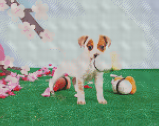 Playful Puppy Diamond Painting
