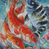 Red Drums And Sheephead Fish Diamond Painting
