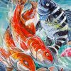 Red Drums And Sheephead Fish Diamond Painting