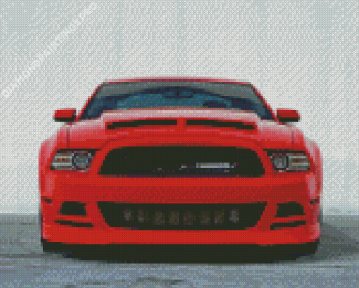 Red Mustang Gt Car Diamond Painting