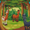 Smiling Forest Animals Diamond Painting