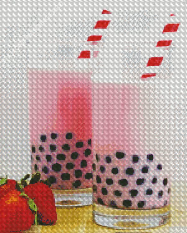 Strawberry Milk Cups Diamond Painting