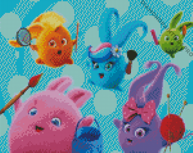 Sunny Bunnies Get Busy Animation Diamond Painting