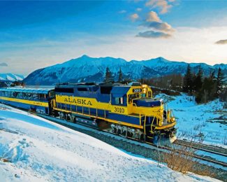 The Alaska Railroad Train Diamond Painting