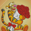 Tigger Holding Flowers Bouquet Diamond Painting