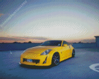 Yellow Nissan 350z Diamond Painting