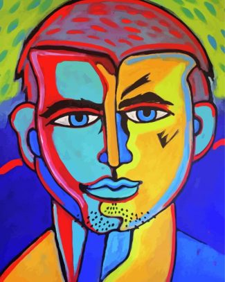 Abstract Male Face Art Diamond Painting