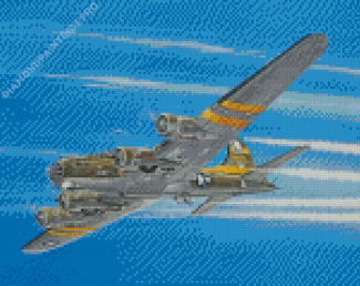 Aesthetic B17 Bomber Plane Diamond Painting
