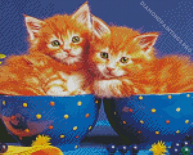 Aesthetic Kittens In Cup Diamond Painting