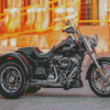Aesthetic Three Wheeler Harley Davidson Trike Diamond Painting