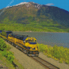 Alaska Railroad Train Diamond Painting