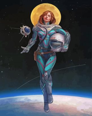 Astronaut Lady Diamond Painting