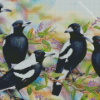 Australian Magpie Birds Diamond Painting