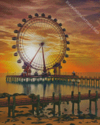 Beach Circus Wheel Diamond Painting