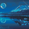 Blue Landscape Moonlight Diamond Painting