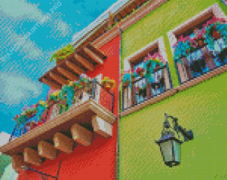Colorful Mexican House Diamond Painting