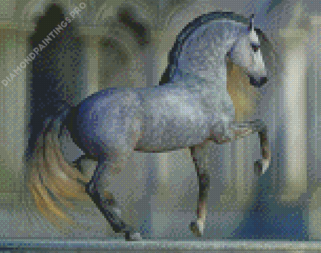Grey Dapple Horse Diamond Painting