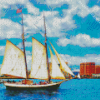 Navy American Tall Ships Art Diamond Painting