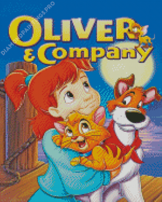 Oliver And Company Poster Diamond Painting