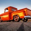 Orange Chevy C10 Truck Diamond Painting