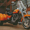 Orange Three Wheeler Harley Davidson Diamond Painting