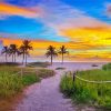 Palm Beach Florida Sunset Landscape Diamond Painting
