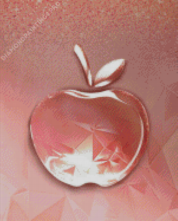Pink Gold Glass Apple Diamond Painting
