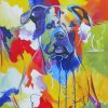 Pitbull Dog Abstract Diamond Painting