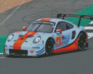 Racing Gulf Porsche Diamond Painting