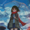 Rainy Calm Anime Scene Diamond Painting