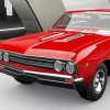 Red 67 Chevelle Car Diamond Painting