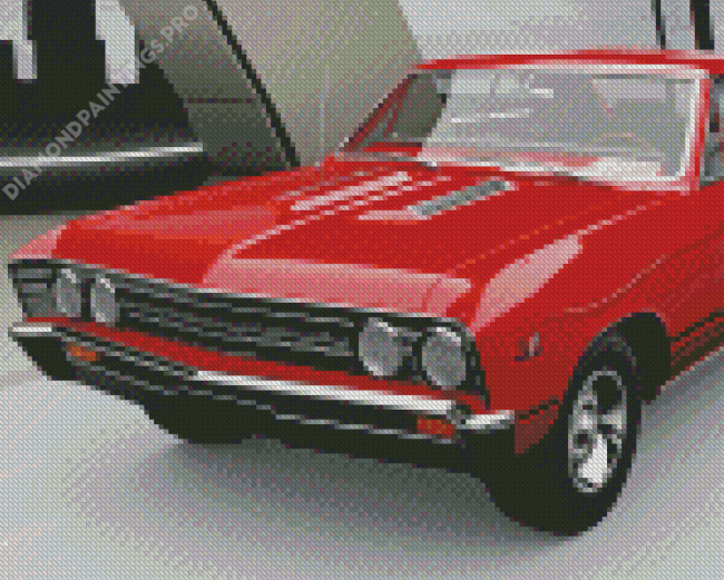 Red 67 Chevelle Car Diamond Painting