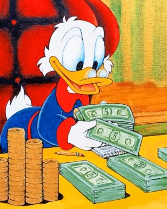 Scrooge Mcduck Counting Money Diamond Painting