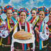Ukrainian Girls With Headflowers Diamond Painting