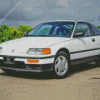 White Honda CRX Diamond Painting