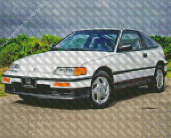 White Honda CRX Diamond Painting