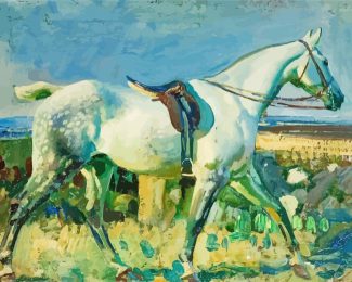 White Horse Alfred Munnings Diamond Painting