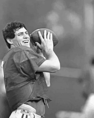 Black And White Steve Young Diamond Painting