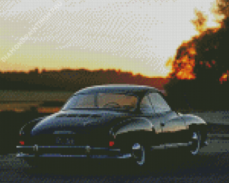 Black Karmann Ghia At Sunset Diamond Painting