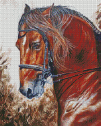 Brown Lusitano Horse Art Diamond Paintings