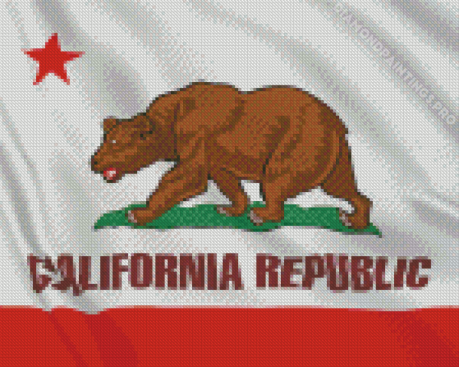 California Republic Flag Diamond Painting
