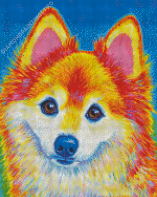 Colorful Pomeranian Diamond Painting