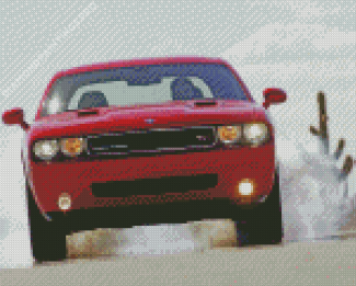 Dodge Challenger Scat On Road Diamond Painting